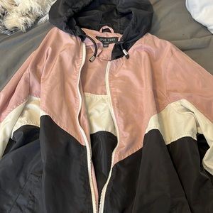 Pink Zip up windbreaker